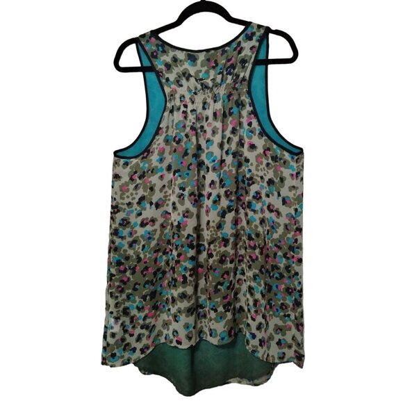 Beverly Drive Tank Top Size 16/18 Sleeveless Multicolor Leopard Print - Picture 4 of 6